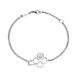 Weißgold, Armschmuck, Chopard Happy Diamonds Good Luck Charms Armband, Ref: 857862-1001