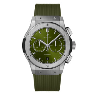 Damen- und Herrenuhr, Hublot Classic Fusion Chronograph Titanium Green , Ref: 541.NX.8970.RX