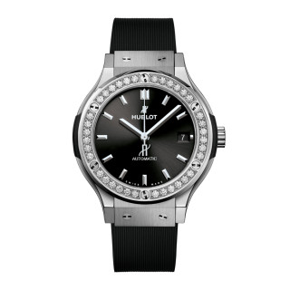 Damen- und Herrenuhr, Hublot Classic Fusion Titanium Diamonds , Ref: 565.NX.1470.RX.1204