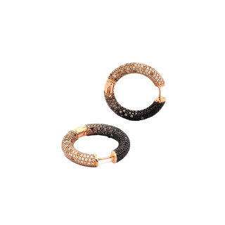 Roségold, Ohrringe, Atelier Mühlbacher Radiant Eclipse Creolen, Ref: A/RS136/3290E-L