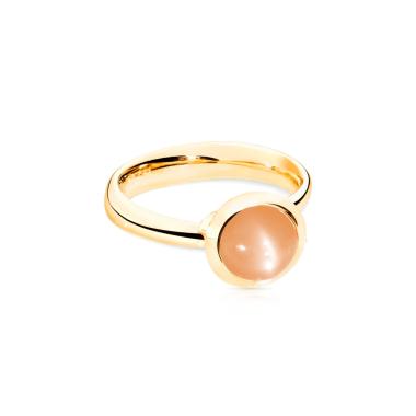 Ringe, Gelbgold, Tamara Comolli BOUTON Ring small Oranger Mondstein