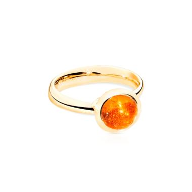 Ringe, Gelbgold, Tamara Comolli BOUTON Ring small Mandarin Granat