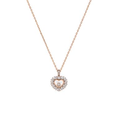 Halsschmuck, Roségold, Chopard Happy Diamonds Icons Joaillerie Anhänger