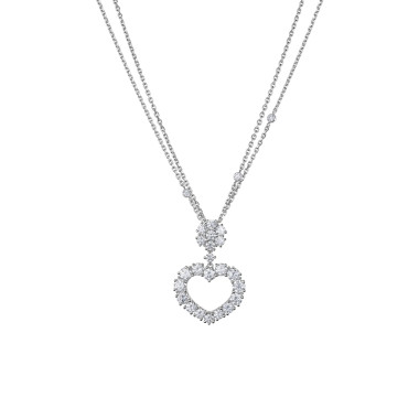 Halsschmuck, Weißgold, Chopard L'Heure du Diamant Anhänger mit Halskette