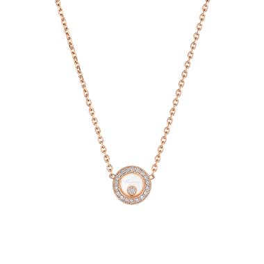 Halsschmuck, Roségold, Chopard Happy Diamonds Icons Halskette