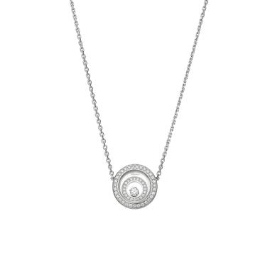 Halsschmuck, Weißgold, Chopard Happy Spirit Halskette