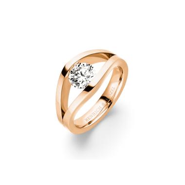 Ringe, Roségold, Henrich & Denzel Tensio Solitärring
