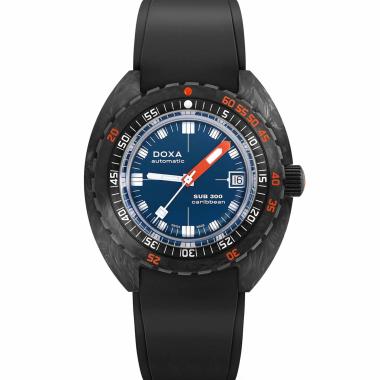 Herrenuhr, Automatik, Doxa SUB 300 Carbon CARIBBEAN