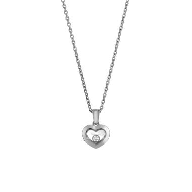 Halsschmuck, Weißgold, Chopard Happy Diamonds Icons Halskette mit Anhänger