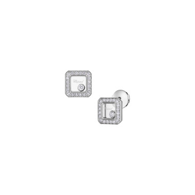 Weißgold, Ohrringe, Chopard Happy Diamonds Icons Ohrstecker