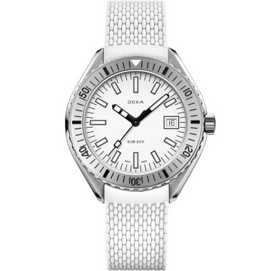         Damen- und Herrenuhr, Automatik, Doxa SUB 200 WHITEPEARL