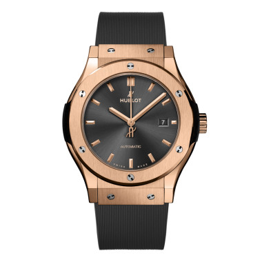 Damen- und Herrenuhr, Automatik, Hublot Classic Fusion Racing Grey King Gold 