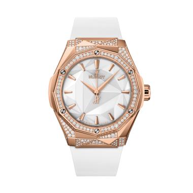 Unisex, Automatik, Hublot Classic Fusion Orlinski King Gold White Alternative Pavé 