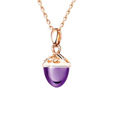 Halsschmuck, Roségold, Tamara Comolli MIKADO Anhänger Bouquet XL Fairy Amethyst