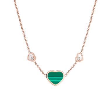 Halsschmuck, Roségold, Chopard Happy Hearts Halskette