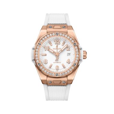 Damenuhr, Automatik, Hublot Big Bang One Click King Gold White Diamonds 