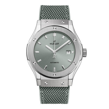         Damen- und Herrenuhr, Automatik, Hublot Classic Fusion Titanium Sage Green