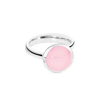 Ringe, Weißgold, Tamara Comolli BOUTON Ring large pinker Chalcedon