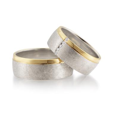 Ringe, Weißgold, August Gerstner Trauring Exclusiv-Kollektion