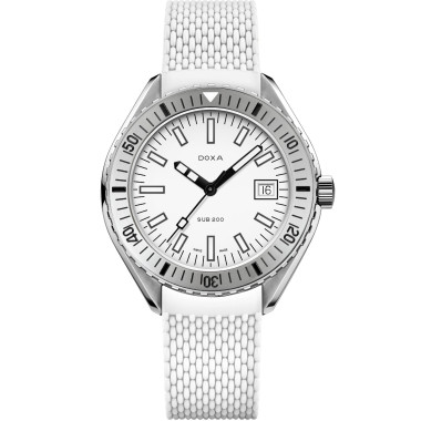         Damen- und Herrenuhr, Automatik, Doxa SUB 200 WHITEPEARL