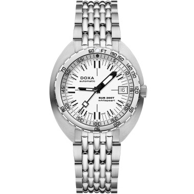        Damen- und Herrenuhr, Automatik, Doxa SUB 200T WHITEPEARL