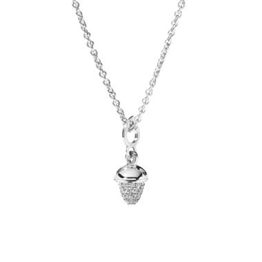 Halsschmuck, Weißgold, Tamara Comolli MiniMIKADO Anhänger mit Diamant Pavé
