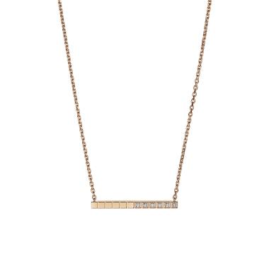 Halsschmuck, Roségold, Chopard Ice Cube Halskette