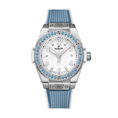 Damenuhr, Automatik, Hublot Big Bang One Click Joyful Steel Sky Blue 