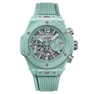         Damen- und Herrenuhr, Automatik, Hublot Big Bang Unico Mint Green Ceramic 