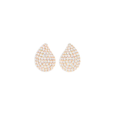 Ohrringe, Roségold, Tamara Comolli SIGNATURE Ohrringe small mit Diamant Pavé