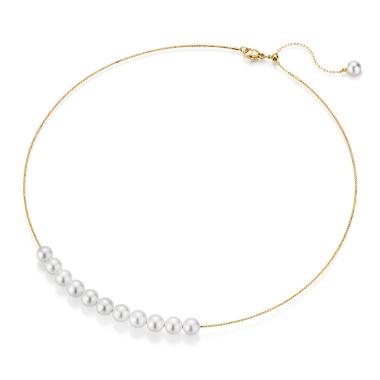 Halsschmuck, Gelbgold, Yana Nesper New Basics Perlenhalskette