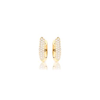 Ohrringe, Gelbgold, Tamara Comolli SIGNATURE Ohrringe Hoop medium