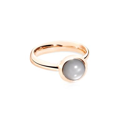 Ringe, Roségold, Tamara Comolli BOUTON Ring small grauer Mondstein