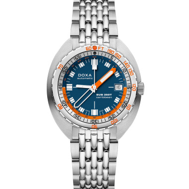 Automatik, Damen- und Herrenuhr, Doxa SUB 250T GMT CARIBBEAN