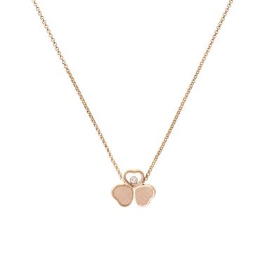 Halsschmuck, Roségold, Chopard Happy Hearts Wings Halskette