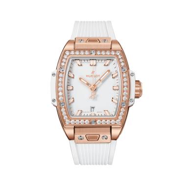 Damenuhr, Automatik, Hublot Big Bang King Gold White Diamonds 