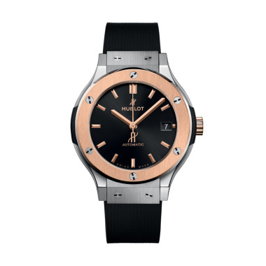 Damen- und Herrenuhr, Automatik, Hublot Classic Fusion Titanium King Gold 