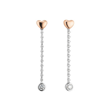 Ohrringe, Weißgold, Capolavoro Ohrstecker Di Cuori