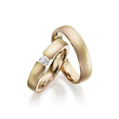 Ringe, Rotgold, August Gerstner Trauring Exclusiv-Kollektion
