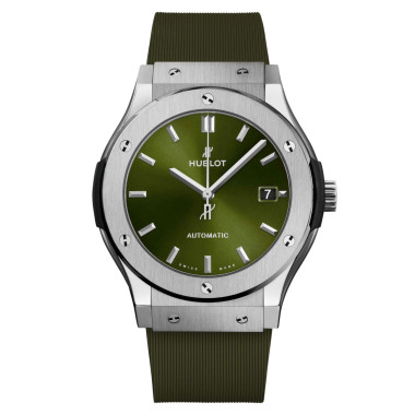         Herrenuhr, Automatik, Hublot Classic Fusion Titanium Green 