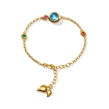 Armschmuck, Gelbgold, Tamara Comolli BOUTON Armband Mini Chain 'Candy' small/medium