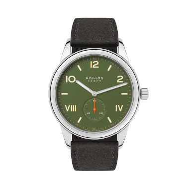         Damen- und Herrenuhr, Handaufzug, NOMOS Glashütte Club Campus 38 All Olive