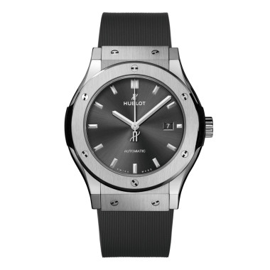 Damen- und Herrenuhr, Automatik, Hublot Classic Fusion Racing Grey Titanium 