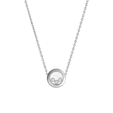Halsschmuck, Weißgold, Chopard Happy Diamonds Icon Halskette