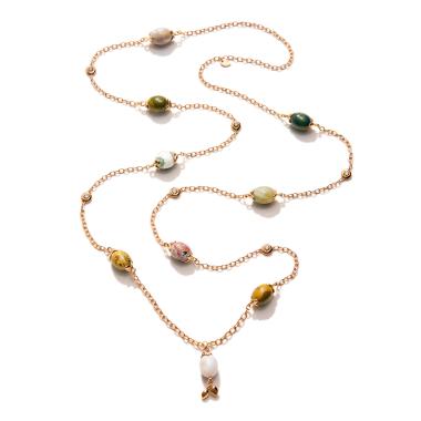 Halsschmuck, Roségold, Tamara Comolli OCEAN JASPER Kette