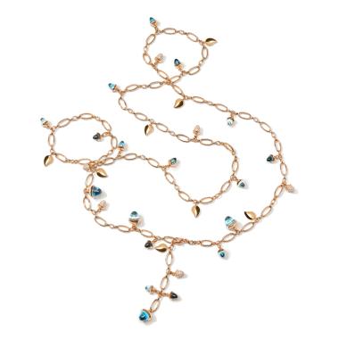 Halsschmuck, Roségold, Tamara Comolli MIKADO Halskette 'Sky' mit Diamant Pavé