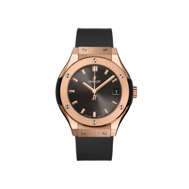         Damenuhr, Quarzwerk, Hublot Classic Fusion Racing Grey King Gold 