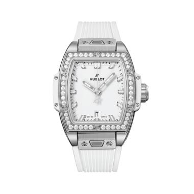 Damenuhr, Automatik, Hublot Big Bang Steel White Diamonds 