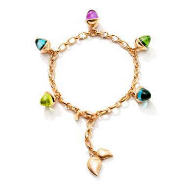 Armschmuck, Roségold, Tamara Comolli MIKADO Armband Flamenco Charm 'Aurora'