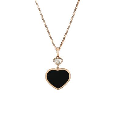 Halsschmuck, Roségold, Chopard Happy Hearts Kette mit Anhänger